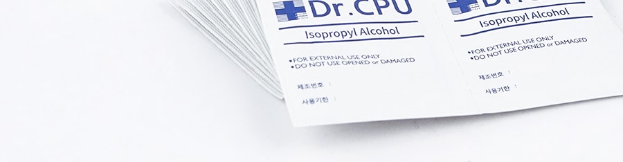 韩国DR.CPU 杀菌防疫酒精消毒棉片 70%酒精含量 100片入* 2【两盒装70%酒精棉片】