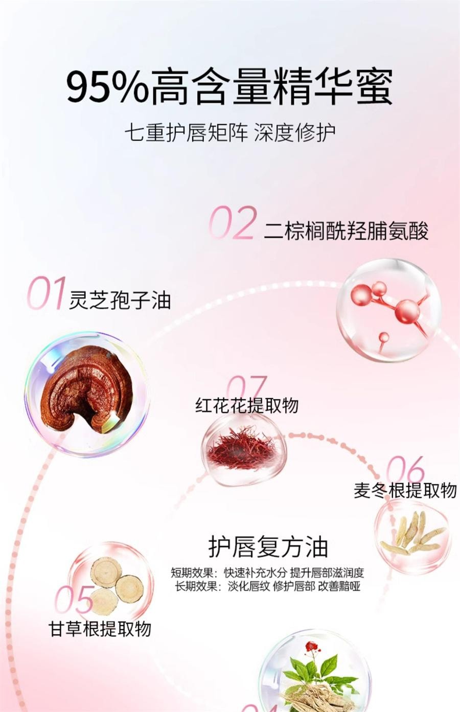 【中国直邮】 PUCO噗叩 嘟嘟有色唇部精华唇 蜜水光口红 镜面唇釉保湿滋润淡化唇纹 DD03草莓芭乐色/浅 6g