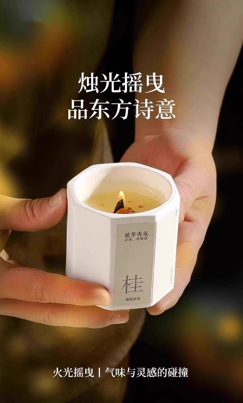  水月秦淮 【千年古城揚州梔子花+手工藝白瓷】室內香氛蠟燭梔子味 100g 臥室家用持久熏香室內小眾高級低溫禮物送女生禮品【一點就是滿滿初戀味】