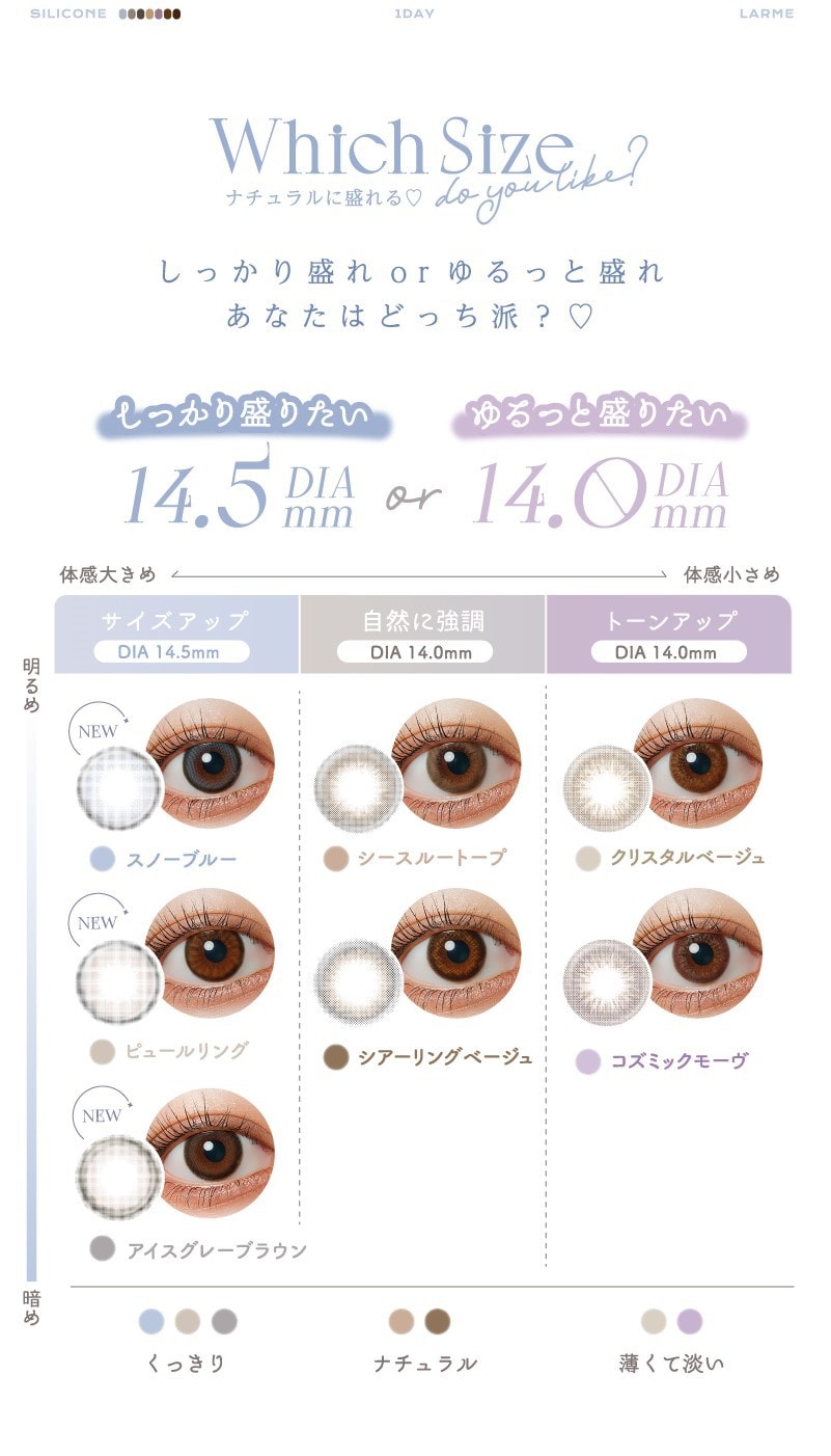 【日本直郵】池田依來沙larme SILICONE HYDROGEL 矽水凝膠美瞳抗UV日拋Ice Gray Brown 奶烏月光(棕色系灰色系) 10枚著色直徑13.8mm 預定3-5天日本直發度數- 4.75(475)
