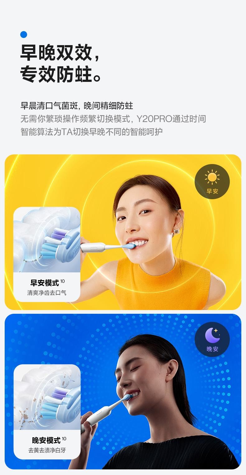 【美國直郵】 USMILE 笑容加Y20pro電動牙刷 粉紅色 1支裝