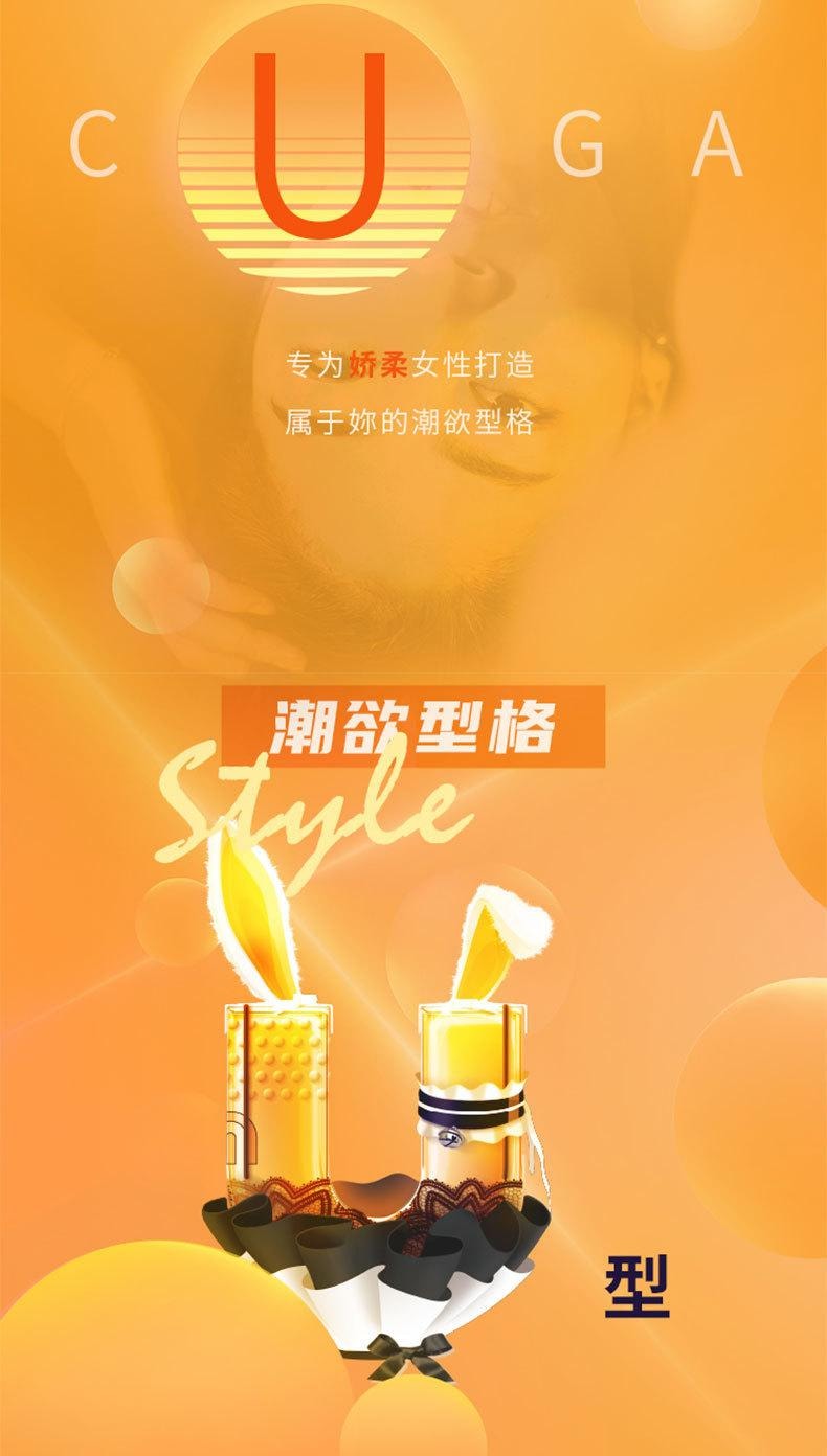 【中国直邮】 名流 U点轻柔大颗粒避孕套10只装/盒 水润玻尿酸女性高潮安全套