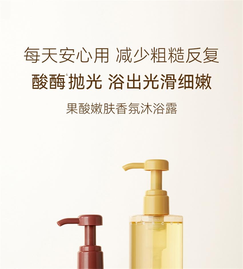 【中国直邮】 水之蔻 烟酰胺精油香氛果酸沐浴露 精华沐浴 肌肤更透 嫩 润 500ml/瓶