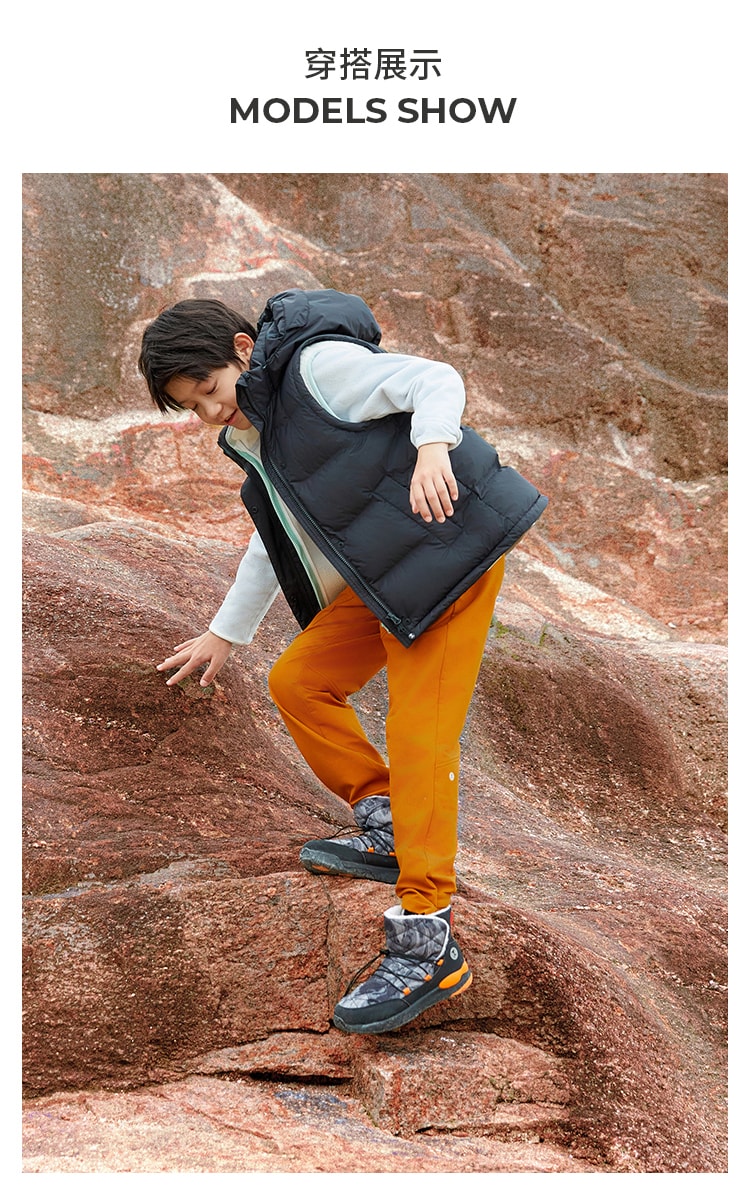 【中国直邮】 moodytigerRAKIS M 儿童雪地靴 暖流灰 40