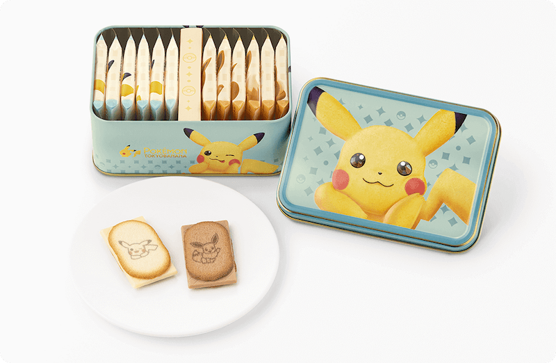 【日本直邮】新品 日本TOKYO BANANA东京香蕉 Pokemon联名  皮卡丘 巧克力夹心芝士饼干 2种口味 12枚罐装