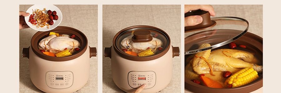 ZENO Purple Clay Electric Stew PotZSD-7381 - Yamibuy.com