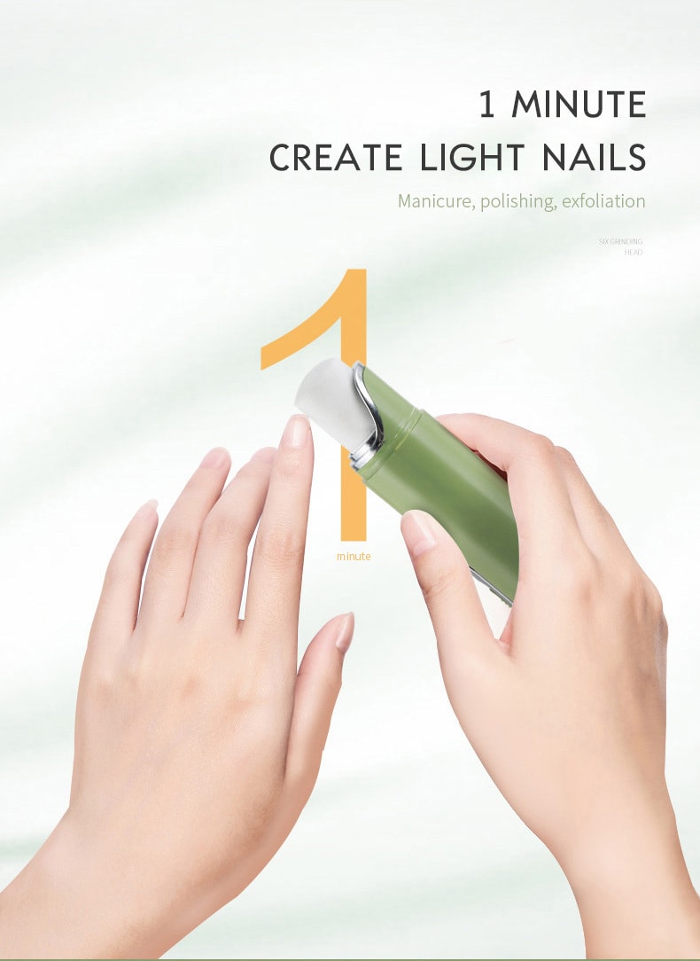  金稻 電動指甲磨甲器 便攜式修甲美甲器 指甲拋光打磨機KD363白色 1台