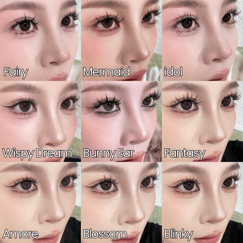 美国 Ninetynine Dreams THE MANHUA LASHES BOOK 漫画睫毛大全【11款风格合集  一册搞定漫画眼妆】