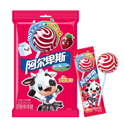 [全美直效郵件]阿爾卑斯棒棒糖草莓牛奶口味20支(200g)