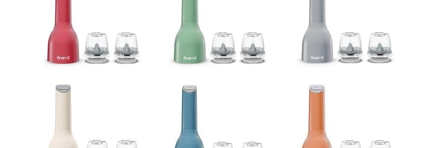 FINAMILL 快卡式全自动香料研磨器 胡椒花椒海盐研磨器 姜妍同款白色 两个料仓可替换
