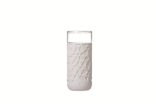JORDAN&JUDY BOUNTY硼硅酸盐玻璃杯带硅胶套 - 4件套 - 浅灰色 - 大号13盎司