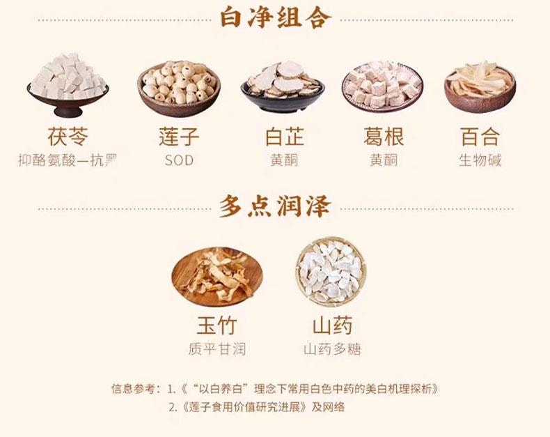 【中国直邮】 云娘食记 杏仁七白饮 以白润白 益生元版 300g*1盒