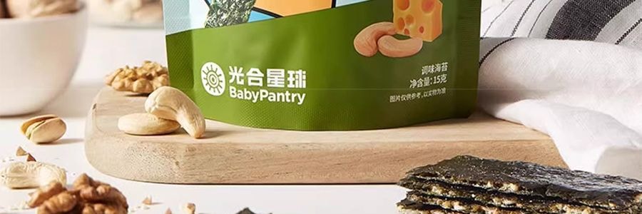 BABYPANTRY光合星球 坚果多多海苔脆 椰香芝士味 宝宝儿童零食 15g