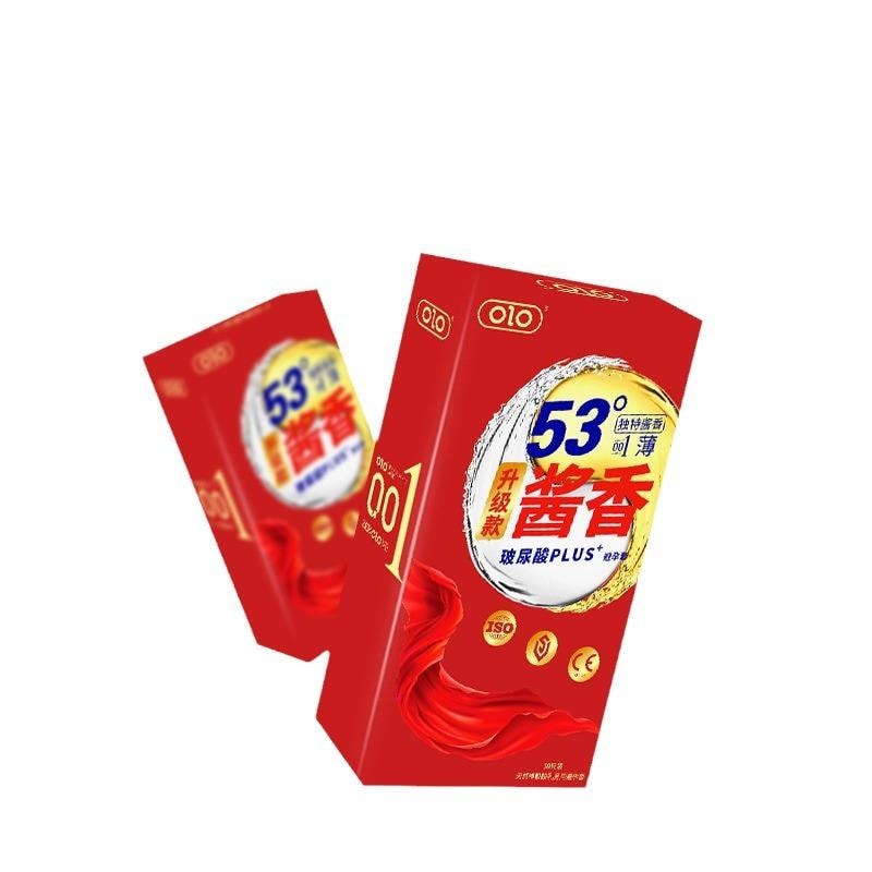 OLO 【情侣新体验】 53度酱香型避孕套 玻尿酸避孕套 成人冰火情趣 新品 超值10支装 1盒