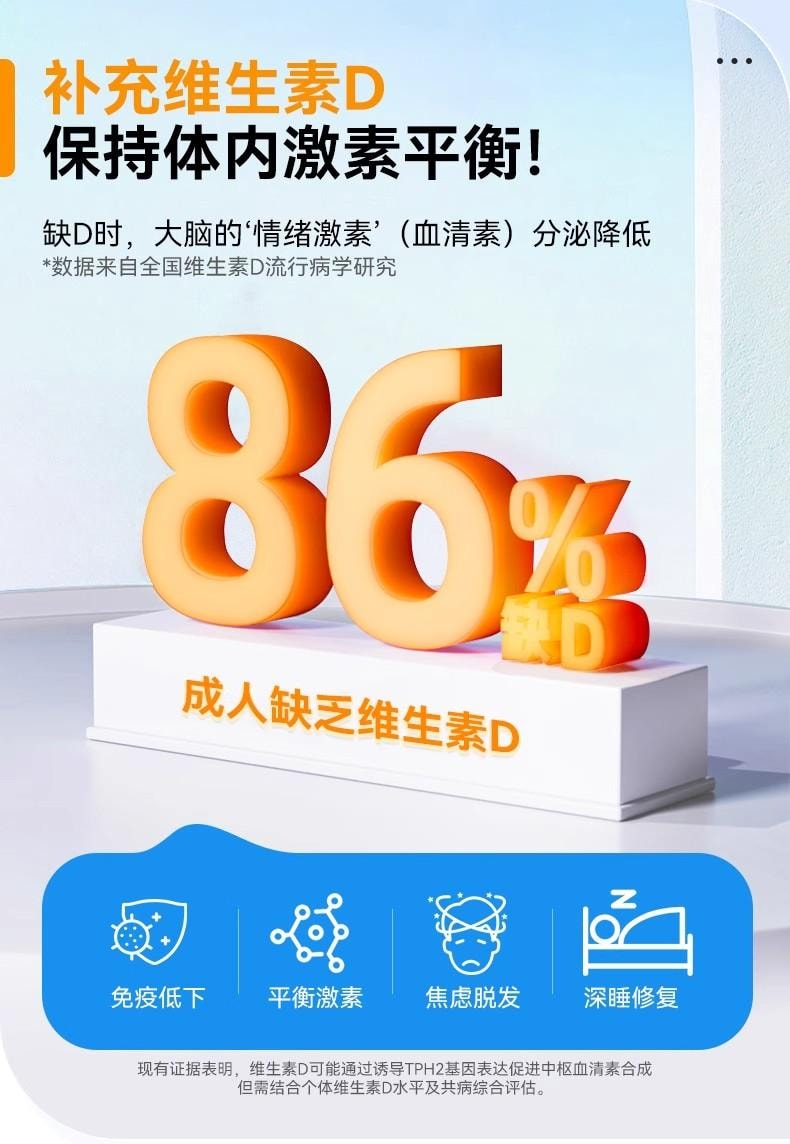 【中國直郵】 星鯊 維生素D3軟膠囊 24粒/盒 兒童成人通用 促進鈣吸收 骨骼健康