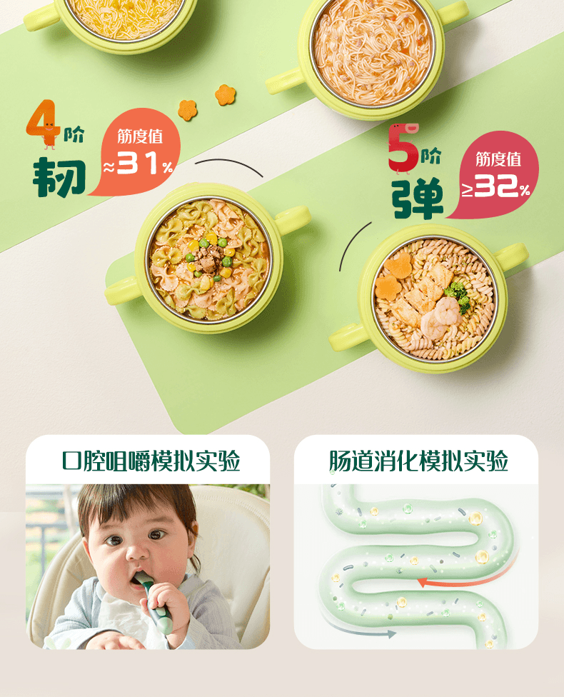 【中国直邮】 英氏 原味粒粒面婴儿面条 宝宝辅食面条无添加食盐 200g(20g*10袋)
