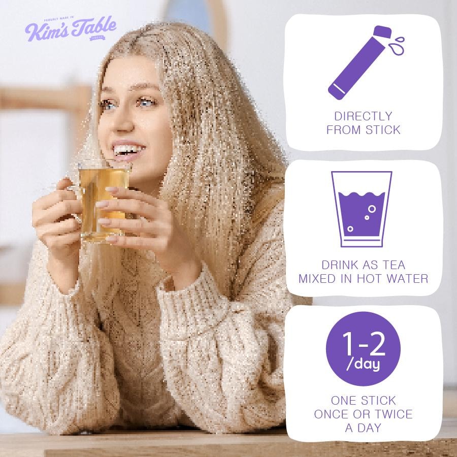 韓國 Kim's Table KIM'S TABLE 梨子和蜂蜜萃取物梨和桔梗濃縮液(10 克 X 30 袋裝)