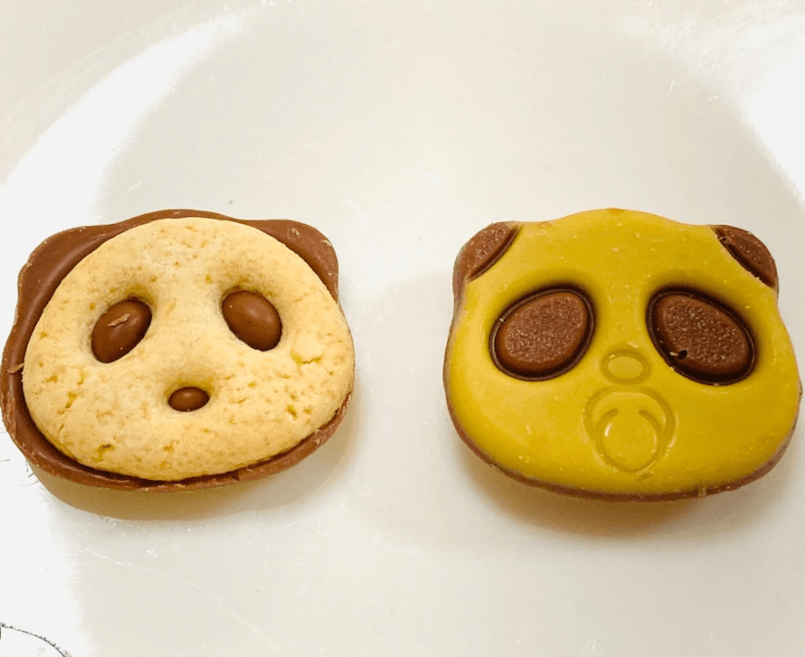 【日本直邮】KABAYA卡巴也 可爱熊猫造型香浓巧克力饼干限定烤红薯味 47g