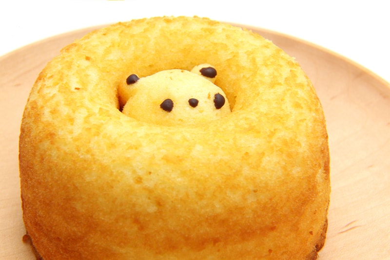 【日本直邮】 萌物来袭 日本北海道KUMAGORON 现日本 TWITTER INS 大人气商品  小熊甜甜圈蛋糕 4枚装