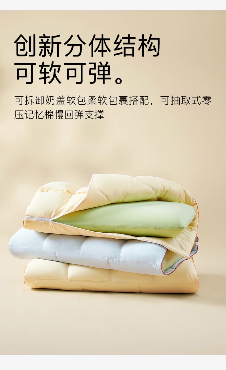 中國拉芙菲爾奶蓋枕睡眠助眠專用護頸椎枕分區慢回彈記憶棉枕頭