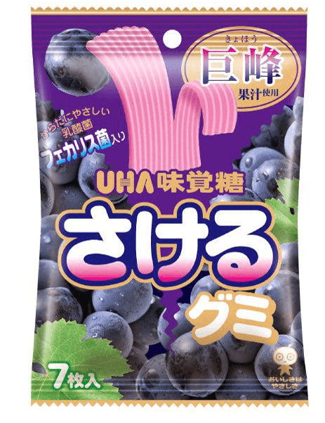 日本UHA悠哈 手撕軟糖​​ 葡萄味 7片