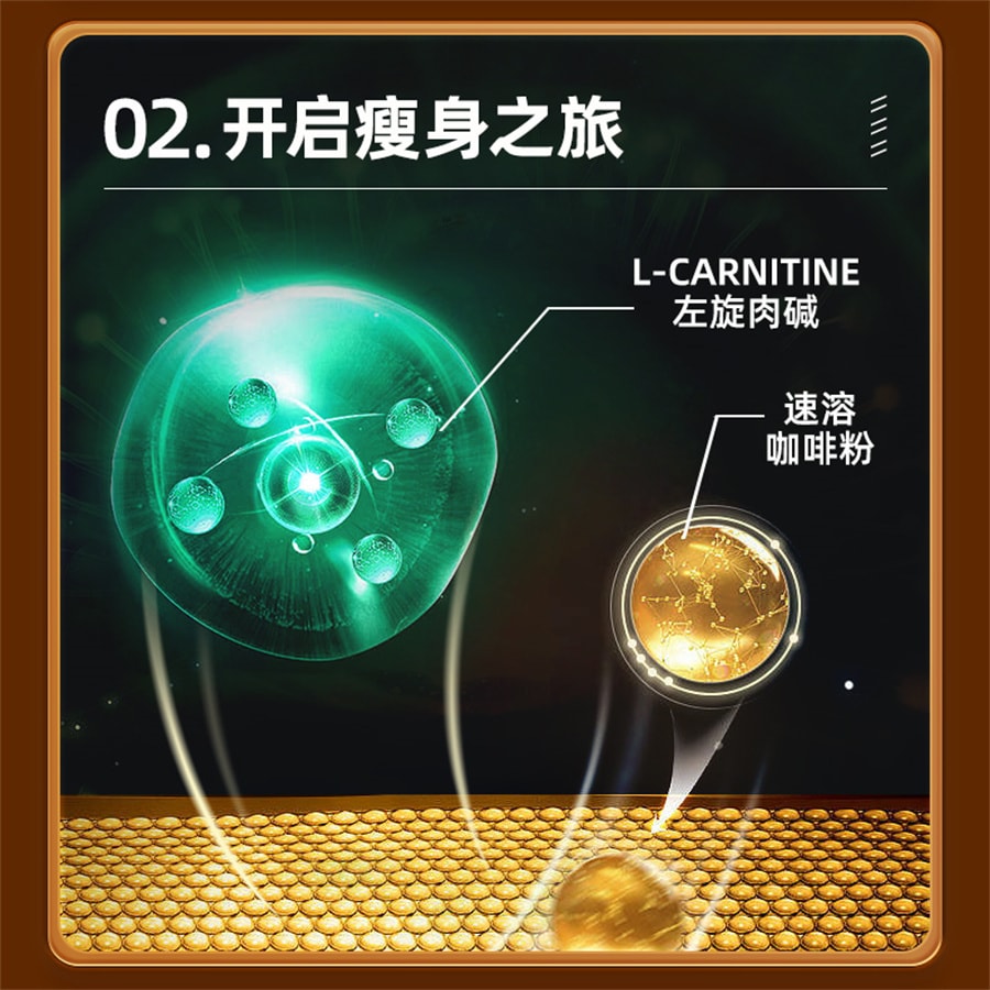 【中國直郵】 紐利安 左旋肉鹼黑咖啡減肥瘦身減燃脂0脂無糖減脂食品排油 10g/袋*7袋*3盒