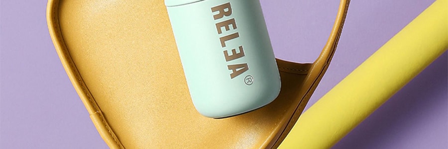 RELEA物生物 哑光轻氧保温杯 316不锈钢 便携式咖啡杯子 400ml  奶芋紫