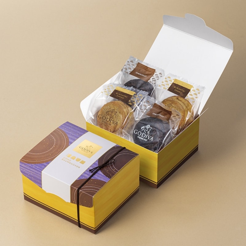 【日本直郵】日本高級巧克力GODIVA 冬季限定 黑蜜年輪蛋糕球 4枚裝
