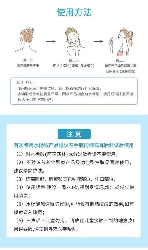 Salicylic Acid Cotton Tablets For Acne Blackheads Blackheads Pores And Redness. Can For Enhanced Use. 55 Tablets