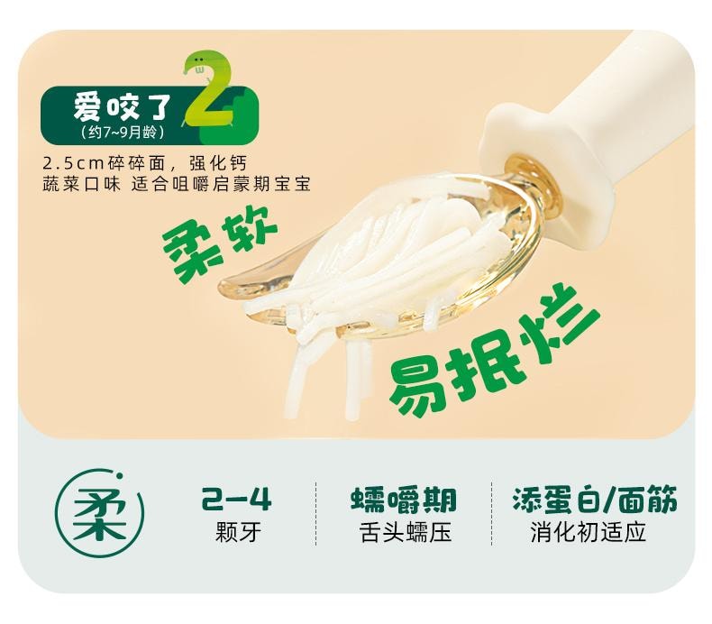 【中国直邮】 英氏 加蛋白卡通片片面 趣味造型面儿童意面宝宝面条 200g(25g*8袋)