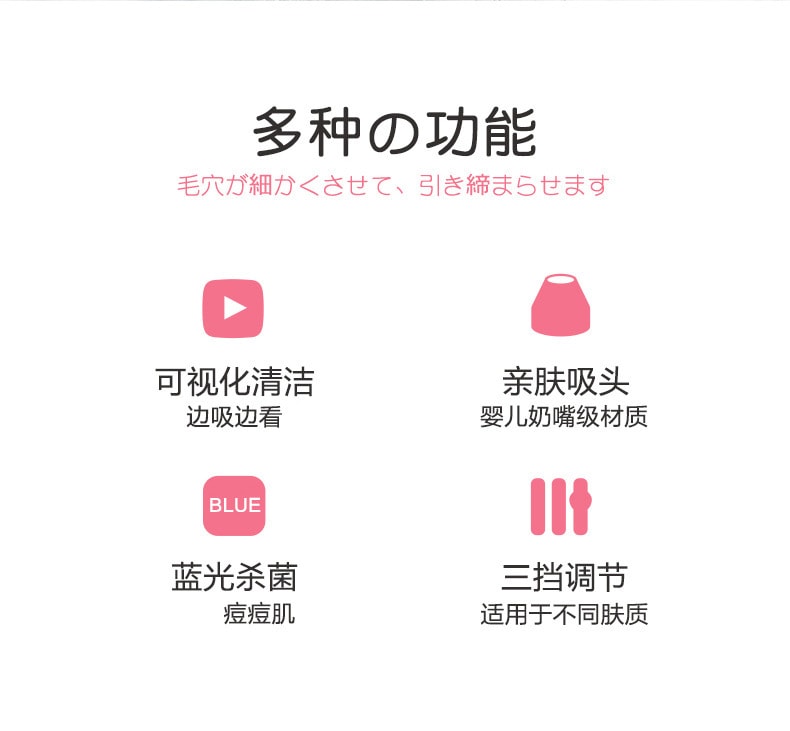 【中国直邮】北欧欧慕 可视化黑头洁面仪电动毛孔清洁器 白色款