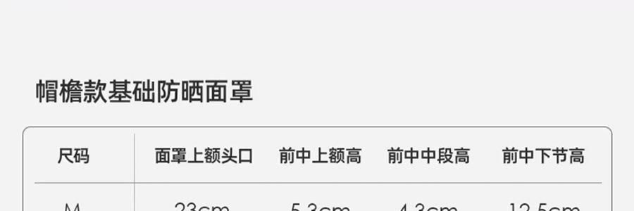 OHSUNNY 附帽簷全臉面罩口罩 全臉防曬黑 雲霜灰