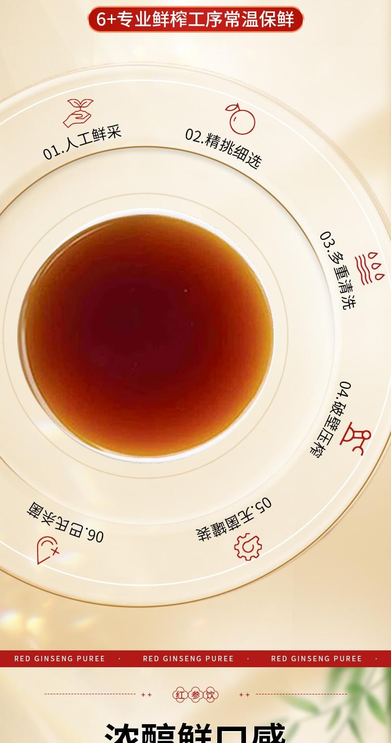 【中国直邮】 北京同仁堂 红参饮10ml*10支/盒 红参浆高丽参浓缩液女生调理补气养血姨妈准正品 100ml/盒