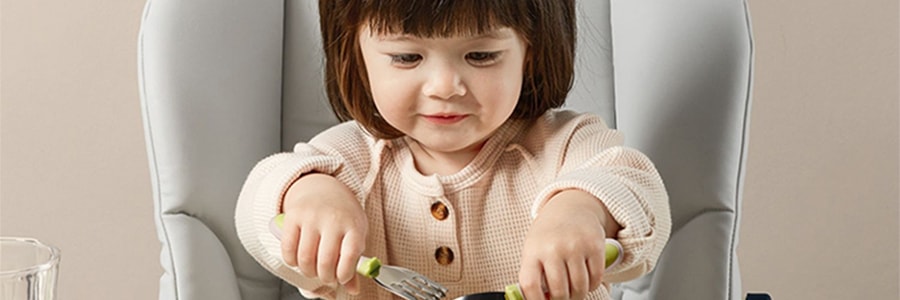 BABYCARA 宝宝辅食碗婴儿专用注水保温碗恒温不锈钢儿童餐具吸盘碗 勺子叉子3件套
