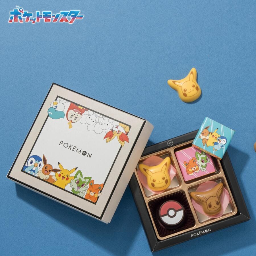 【日本直邮】日本 宝可梦 POKEMON 皮卡丘 数量限定 巧克力  盒装 混合口味 5枚