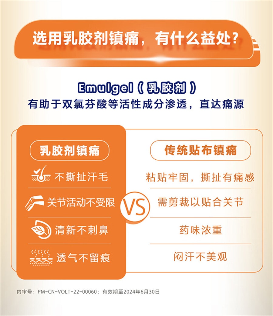 【中国直邮】扶他林软膏 双氯芬酸二乙胺乳胶剂软膏肌肉关节疼痛扭伤腰背部损伤关节炎腰痛 50g/支