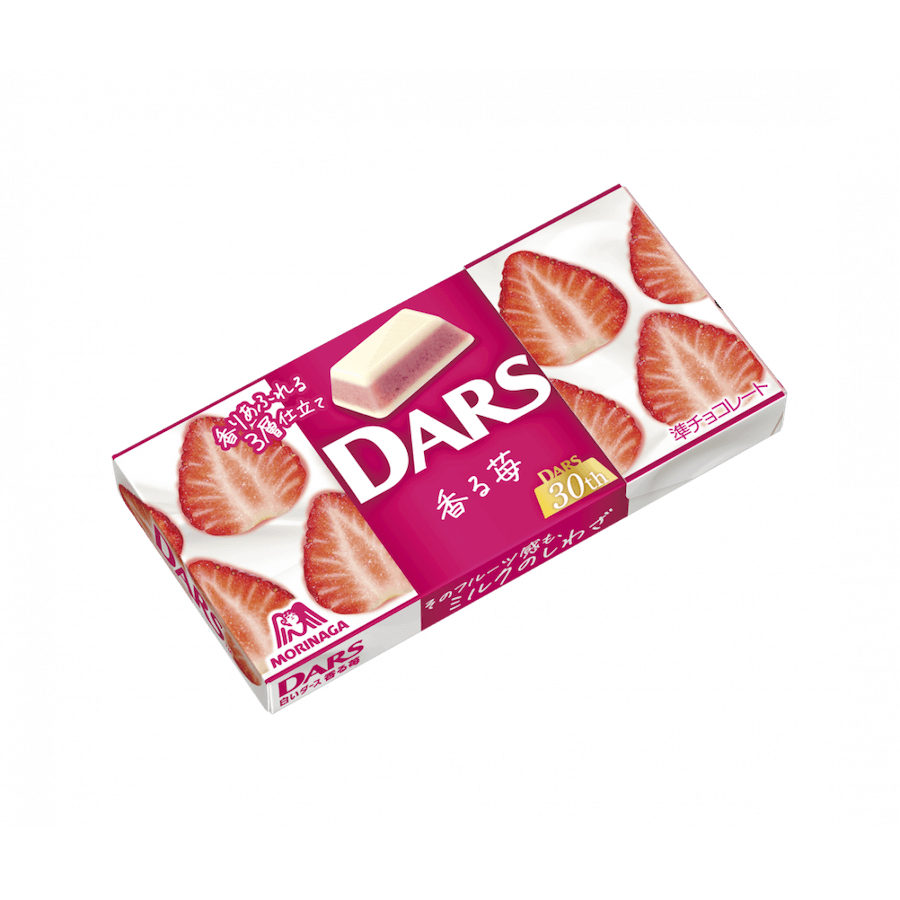 【日本直邮】MORINAGA森永 DARS 丝滑细腻草莓白巧克力 12粒