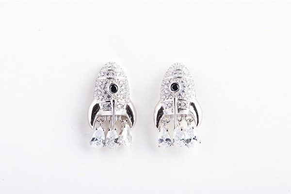 Sterling Silver little rocket earrings
