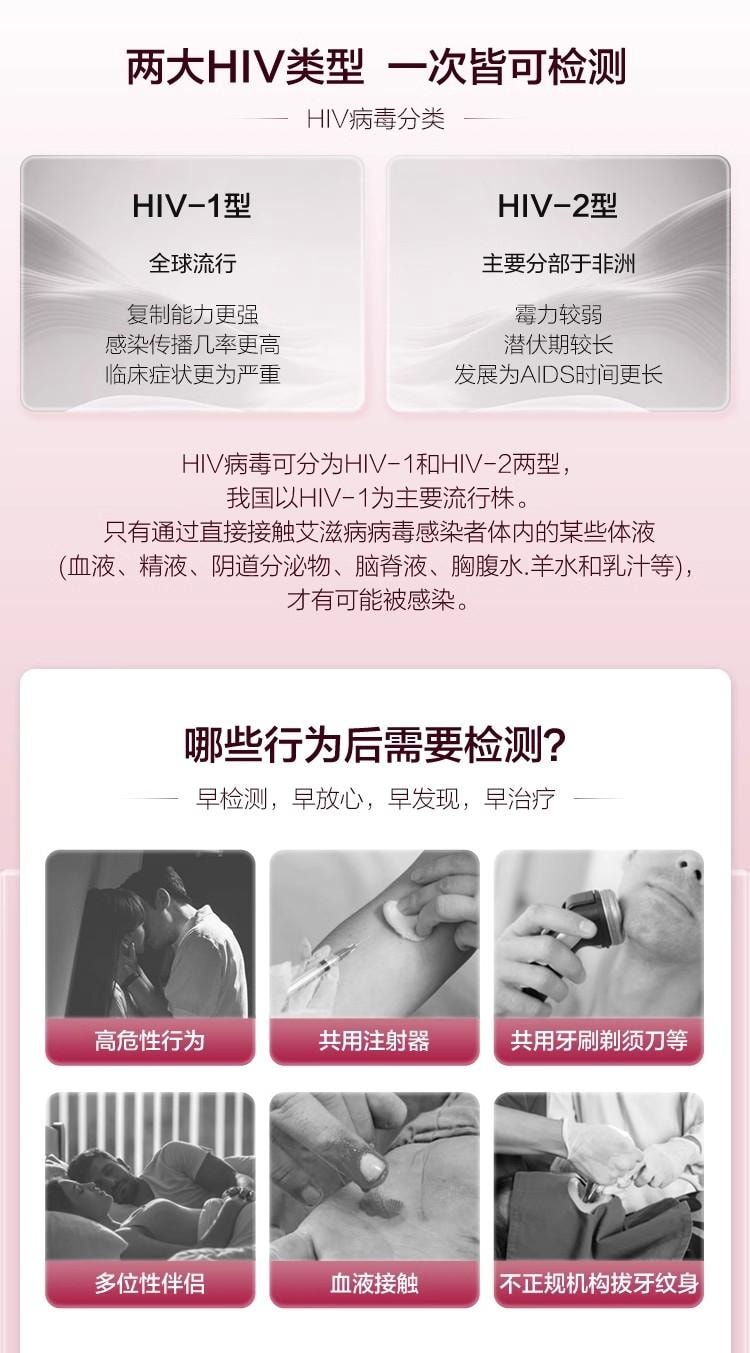 杰士邦 测试纸1盒HI.V检测FX双检四项自检自测非四代(建议一次购买四盒)
