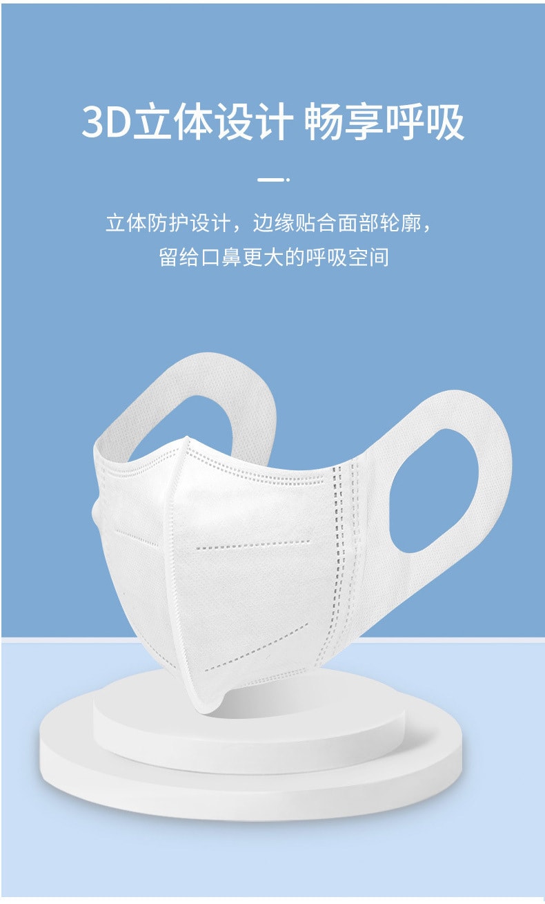 【中国直邮】BNOWI/班诺维 3D立体隔离口罩独立包装  50只黑色
