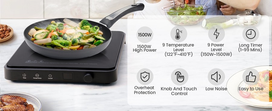 OLAYKS  黑色 多功能电磁炉 电压110V-120V通用