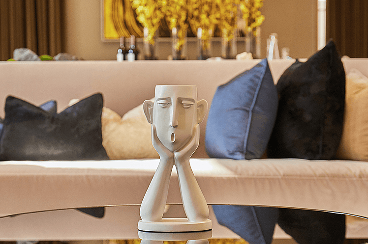 【中国直邮】简微娜 2019现代简约抽象个性创意人物花瓶摆件 #3件