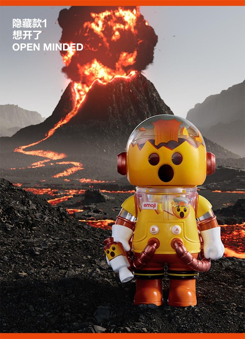 【中国直邮】 POP MART 泡泡玛特 MEGA SPACE MOLLY 100% × emoji™ 盲盒礼物 随机1个装