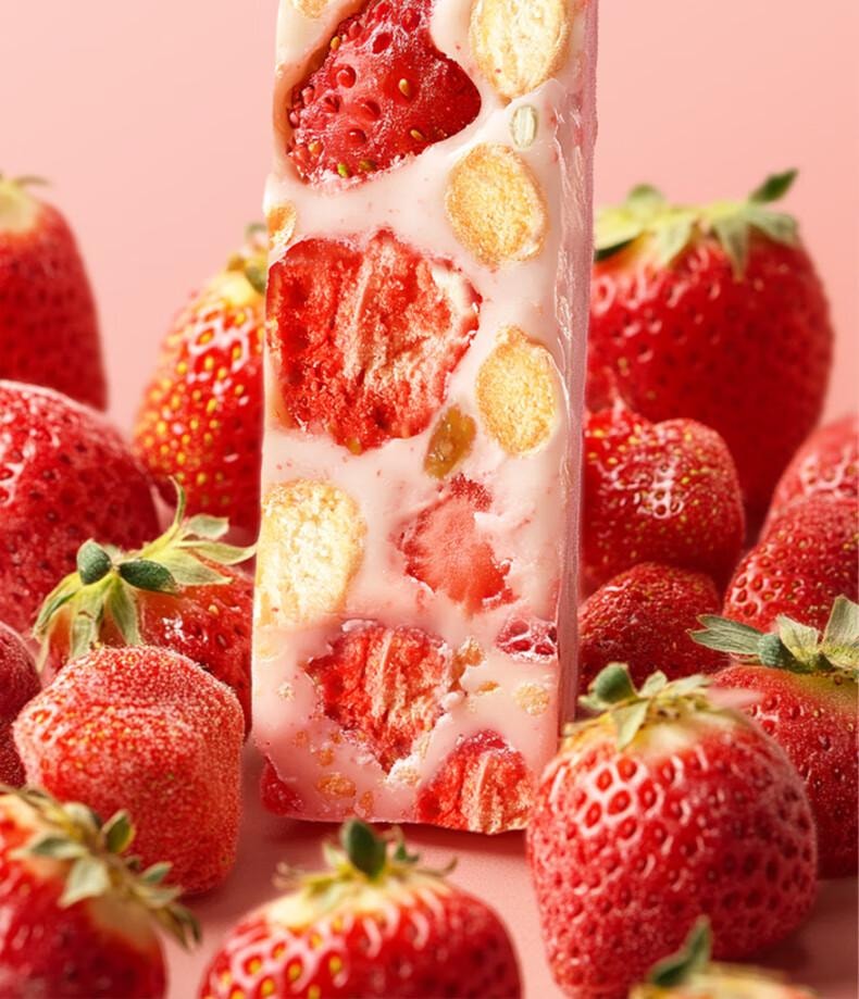 【中国直邮】 味滋源 草莓羊奶芙雪花酥泡芙蛋糕点 休闲零食品面包早餐沙琪玛300g