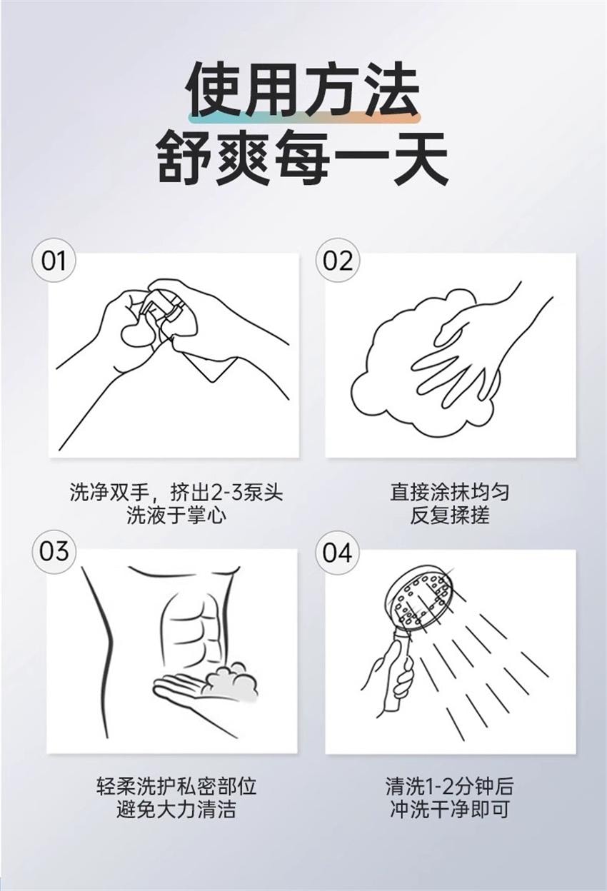 【中国直邮】 洁尔阴 男士私处洗护清洗液 蒲公英男神护理液 男性沐浴露止痒专用洗液 280ml/瓶【男神专享】