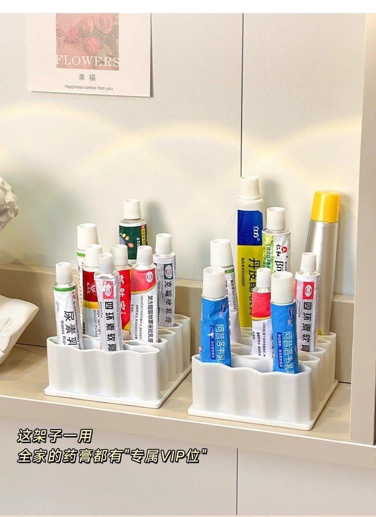 FOXTAIL 波浪收纳架 分格 整理神器 桌面 药品 软膏 药物 置物架 1个