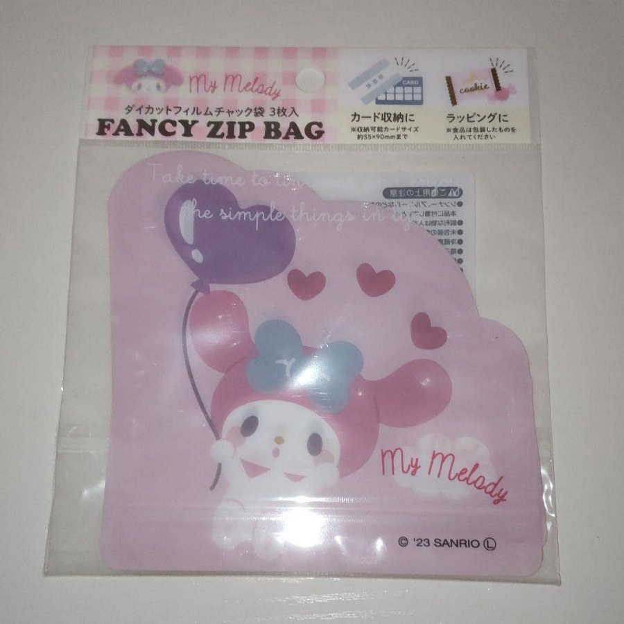 【日本直效郵件】日本 三麗鷗 氣球系列 夾鏈袋3枚入美樂蒂