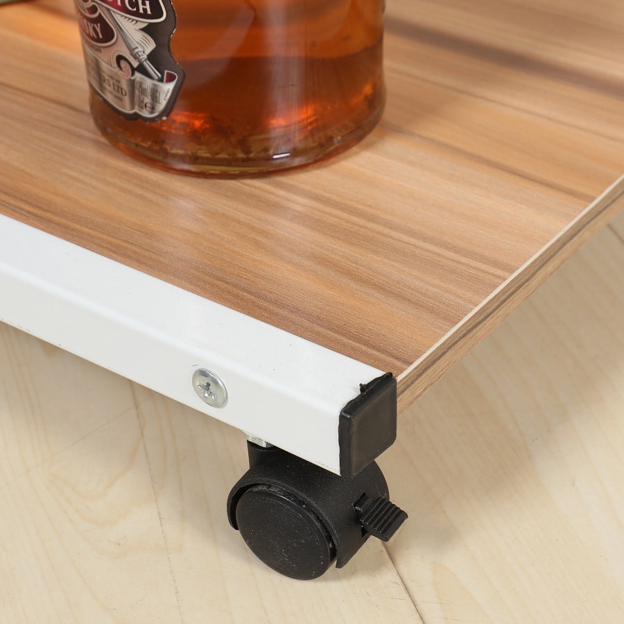 MR  IRONSTONE® Lap Table Laptop Computer Stand Desk Nesting Table Side Table Snack Table with Wheels Yellow