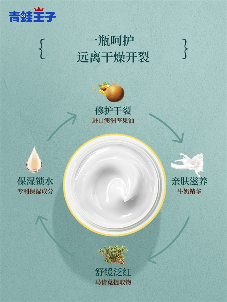 【中国直邮】青蛙王子 宝宝霜滋润保湿补水防裂  15g