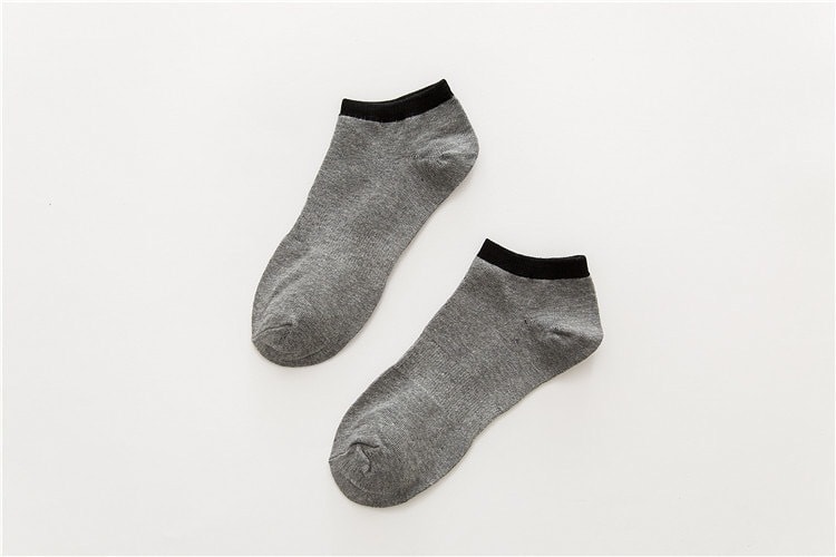 2021LIFE男士全棉船袜袜子-深灰色